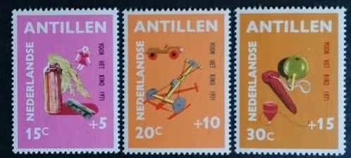 Nederlandse Antillen 1971-nvph 436-439 -Speelgoed ( plakker), Ophalen of Verzenden