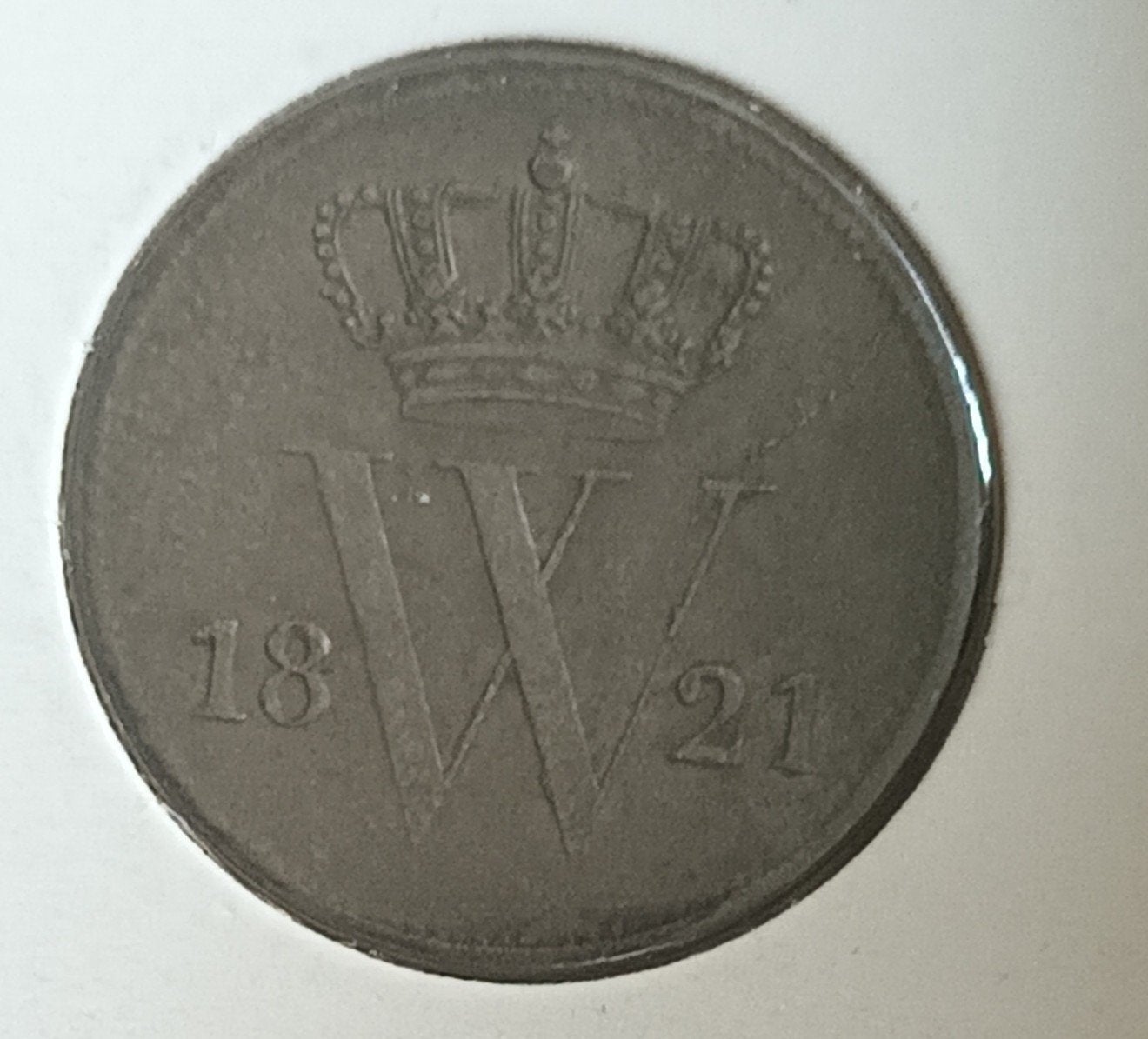 1 cent Willem I 1821, Postzegels en Munten, Munten | Nederland, Ophalen of Verzenden, Koning Willem I, 1 cent, Losse munt