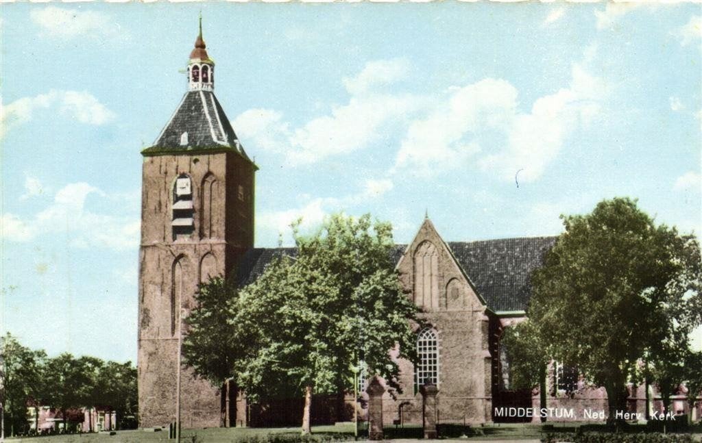 Middelstum, Ned. Herv. Kerk - ongelopen, Verzamelen, Ophalen of Verzenden, 1960 tot 1980, Ongelopen, Groningen