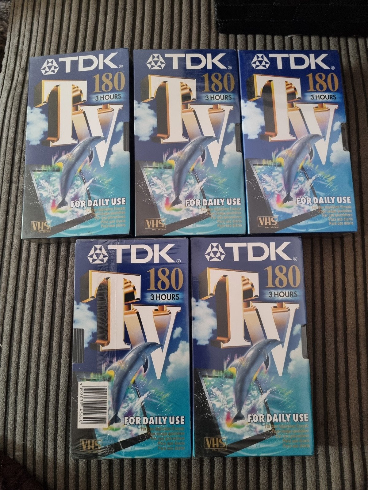 TDK E-180TVED VHS-banden (5 stuks) - Nieuw in verpakking, Ophalen of Verzenden, Nieuw in verpakking, VHS