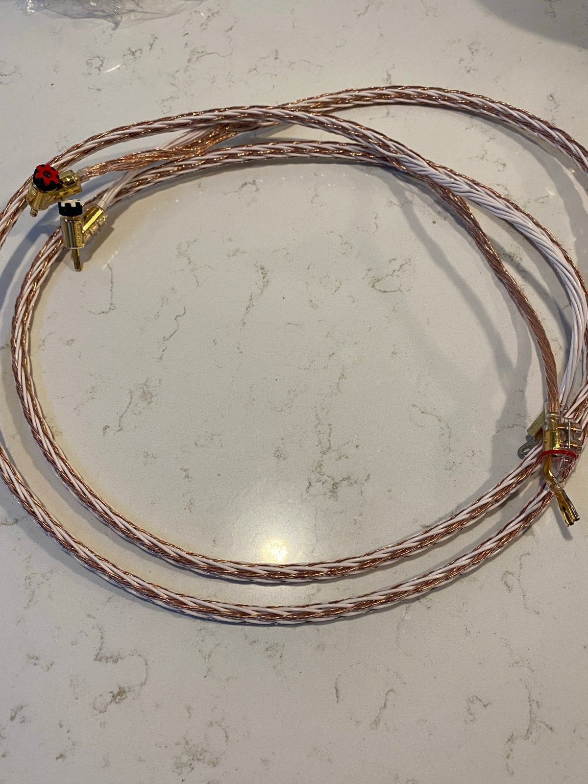 Kimber 8TC Luidsprekerkabel 2 x 2 meter met WBT 0644, Verzenden, Zo goed als nieuw, 2 tot 5 meter, Luidsprekerkabel