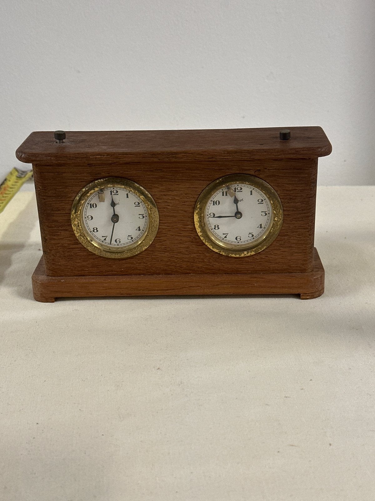 Vintage Kienzle Schakklok - Houten Schaakklok, Antiek en Kunst, Ophalen of Verzenden