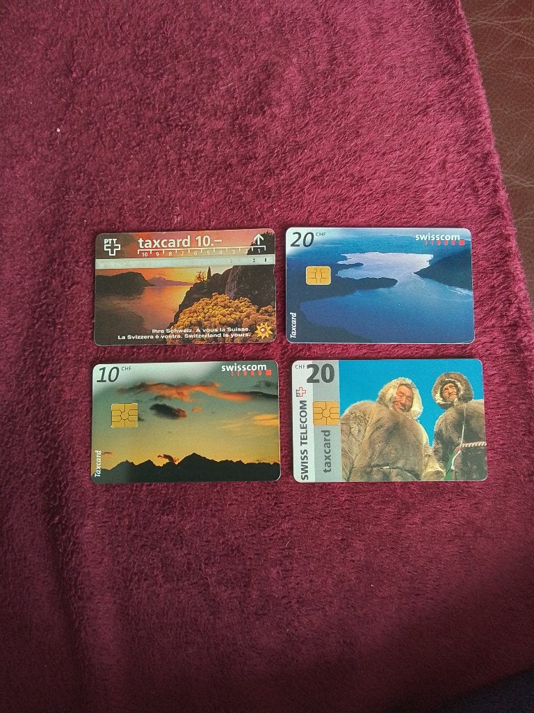 Te koop 4 zwitserse telefoonkaarten, Ophalen of Verzenden, Buitenland
