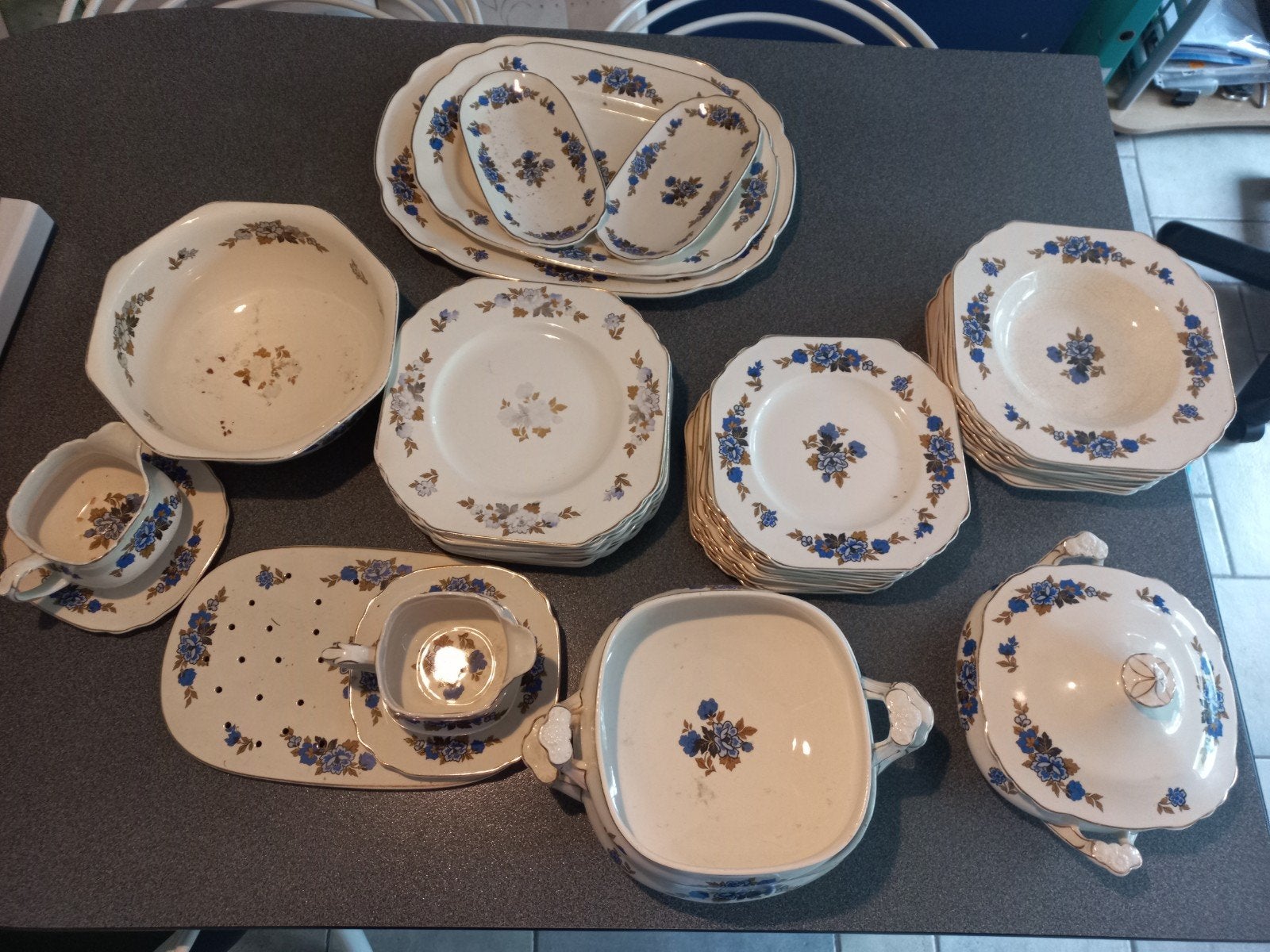 Mooi jaren 50 wedgwood servies, Ophalen, Gebruikt, Bord(en), Wedgwood