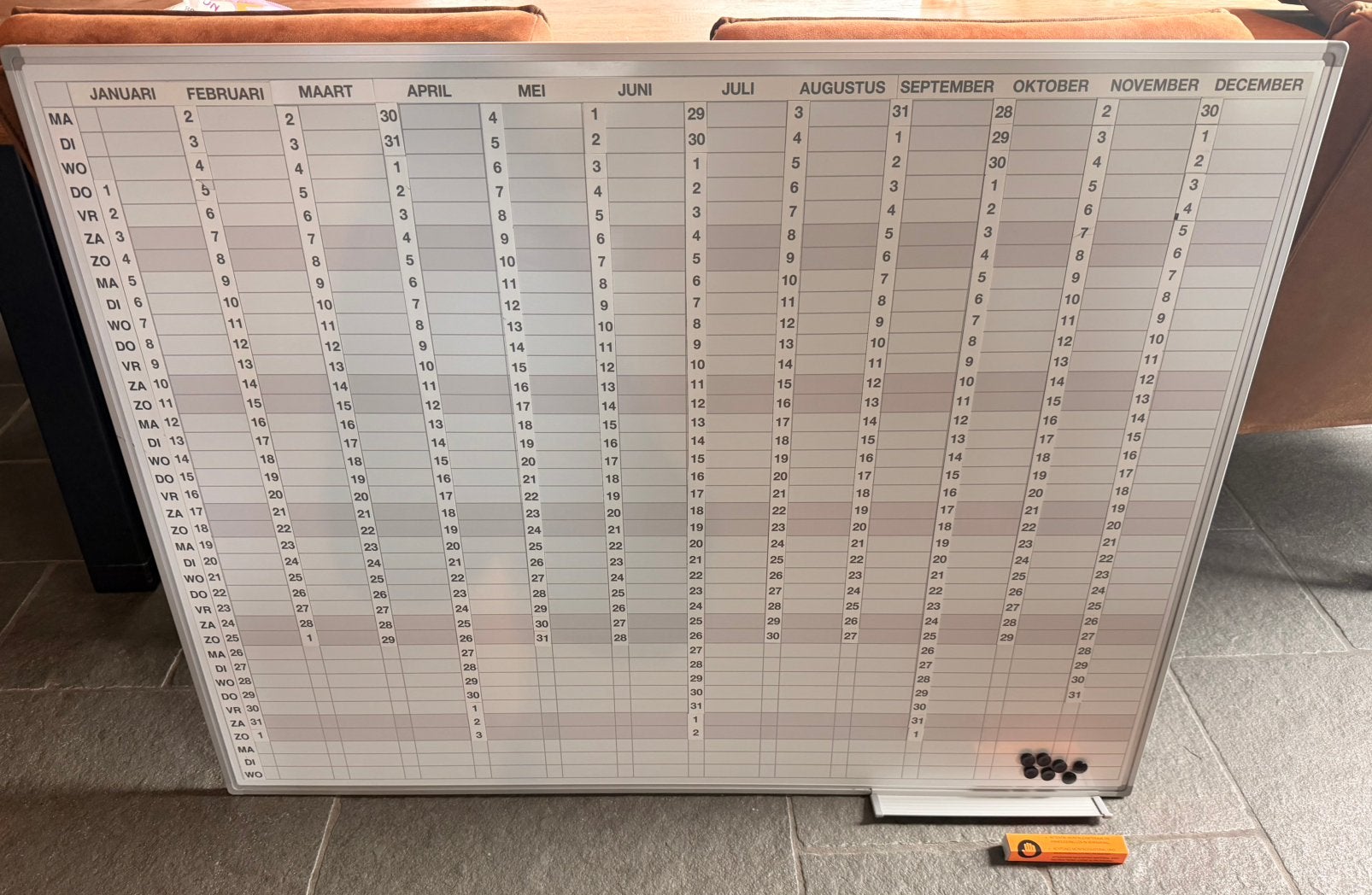 Magnetisch whiteboard 121x91cm, Ophalen, Gebruikt, Magneetbord