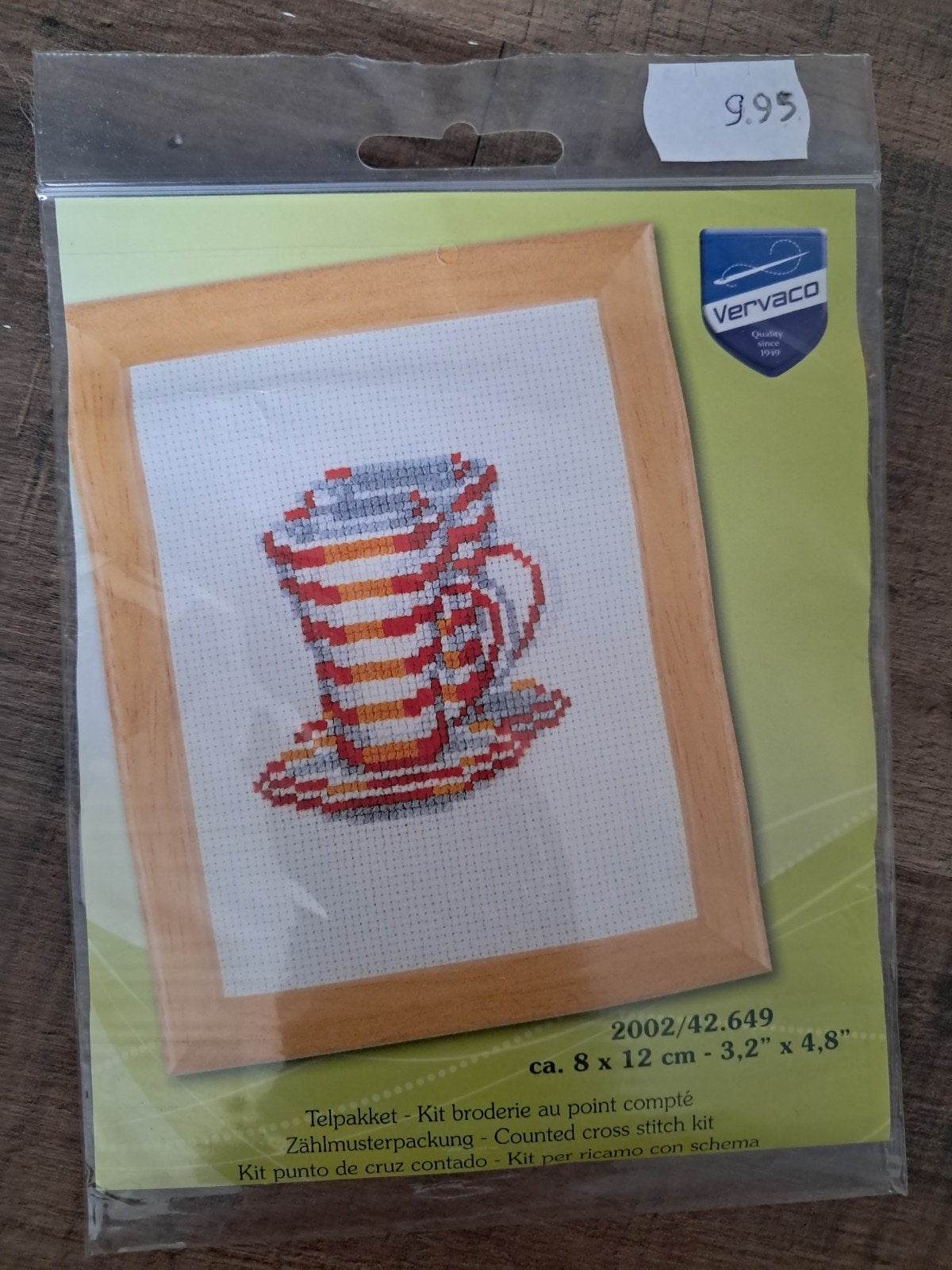 Vervaco borduurpakket - Geborduurd Kopje - Nieuw in verpakk, Ophalen of Verzenden, Nieuw, Handborduren, Borduurpakket