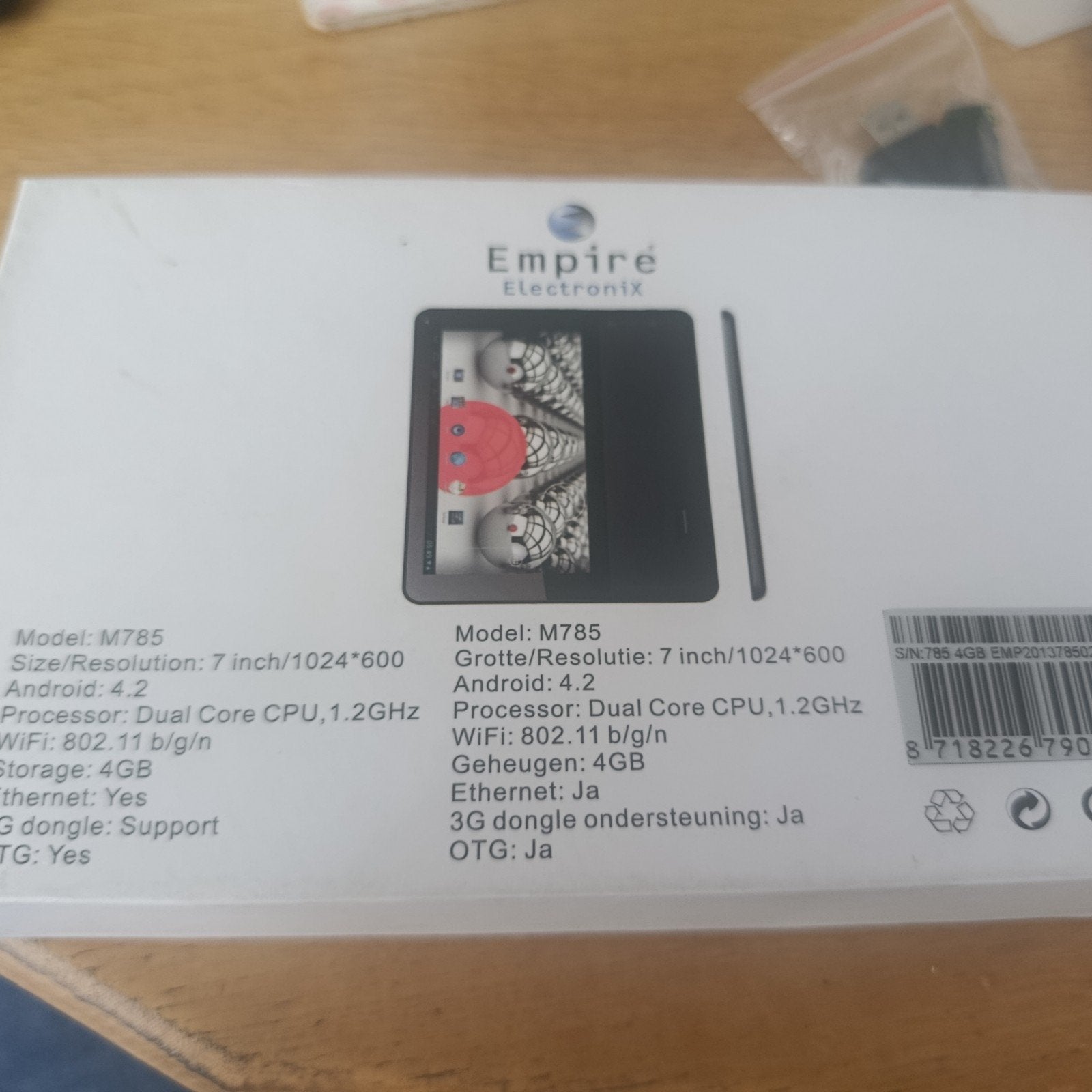 Empire Electronix M785 Tablet - 7 inch, Android 4.2, 4GB, Gebruikt, Empire Electronix, Ophalen of Verzenden, M785
