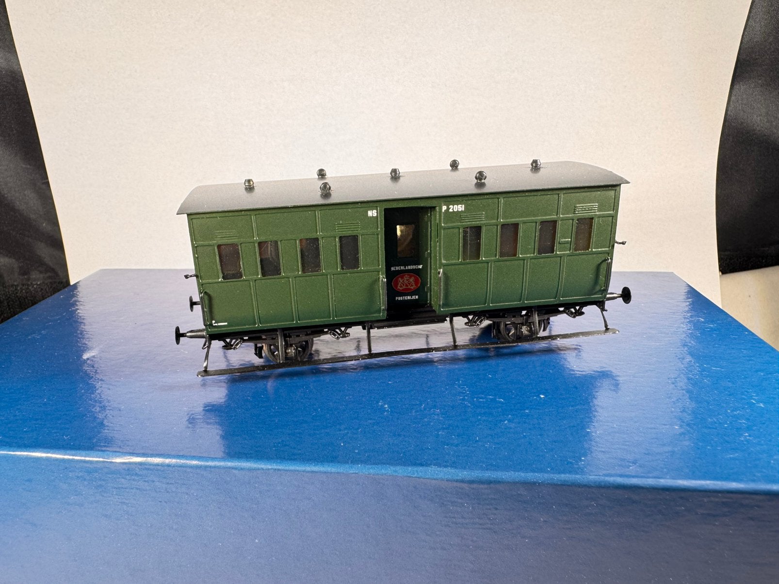 Messing postwagen NS P 2051, Overige merken, Gelijkstroom, Wagon, Ophalen of Verzenden