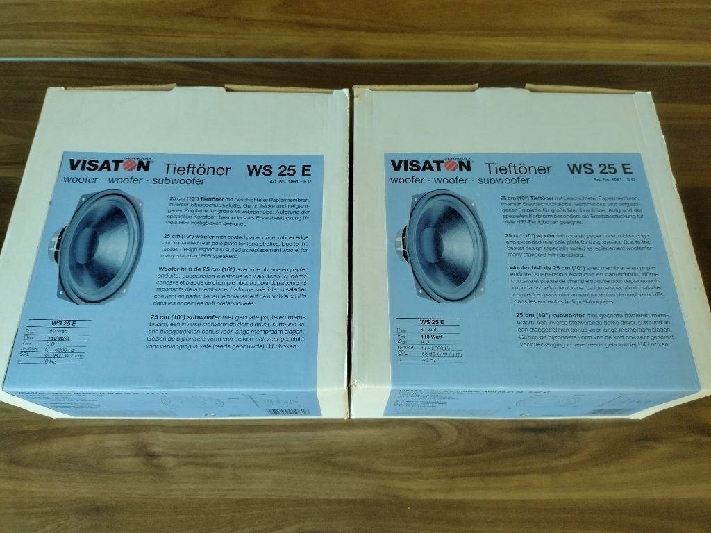 basluidspreker, woofer, boomer, tieftöner, 2x visaton ws25e, Overige merken, Overige typen, Nieuw, Ophalen of Verzenden