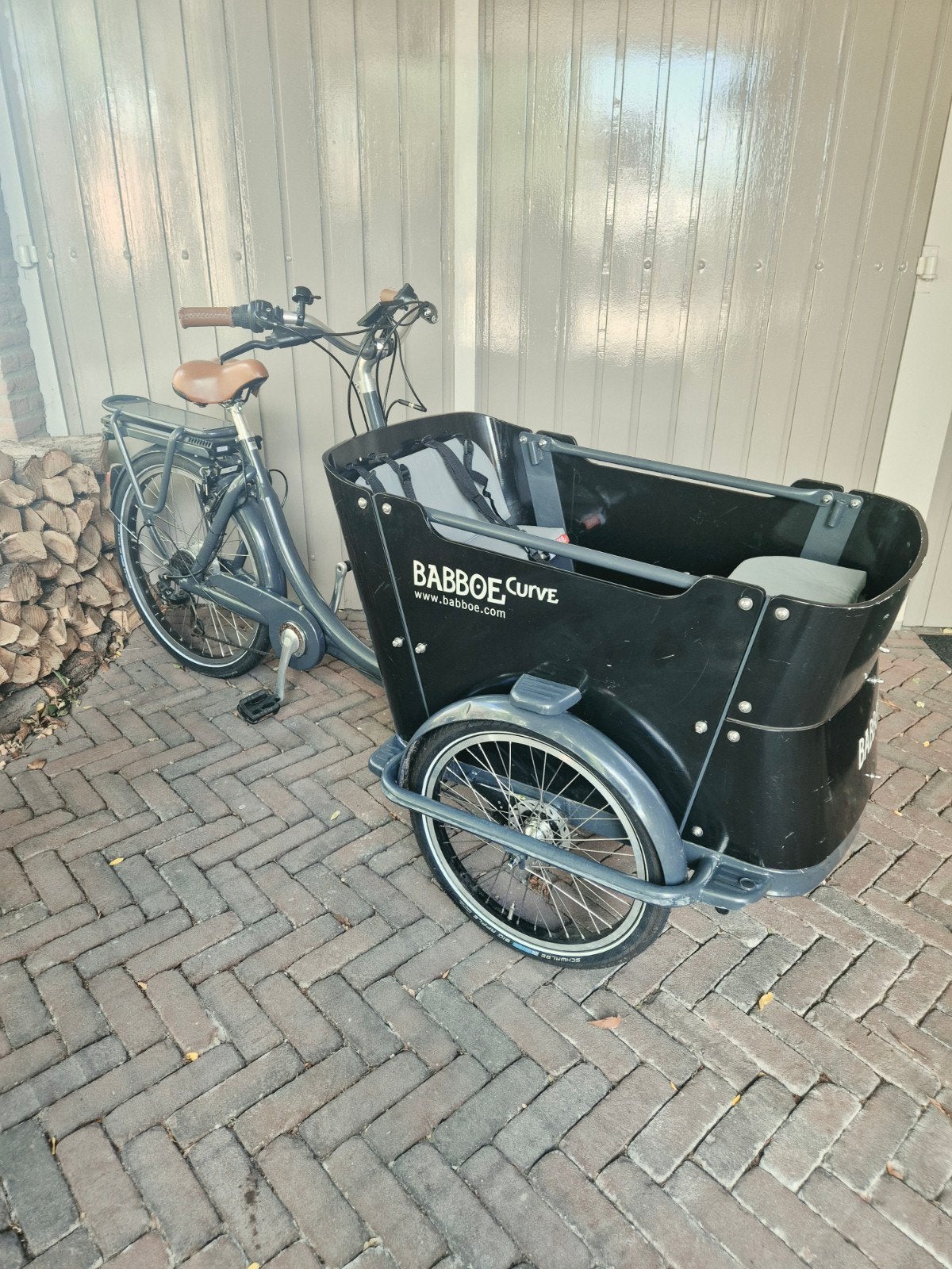 Babboe Curve bakfiets met nieuwe accu en accessoires, Overige merken, 4 kinderen of meer, Gebruikt, Elektrisch