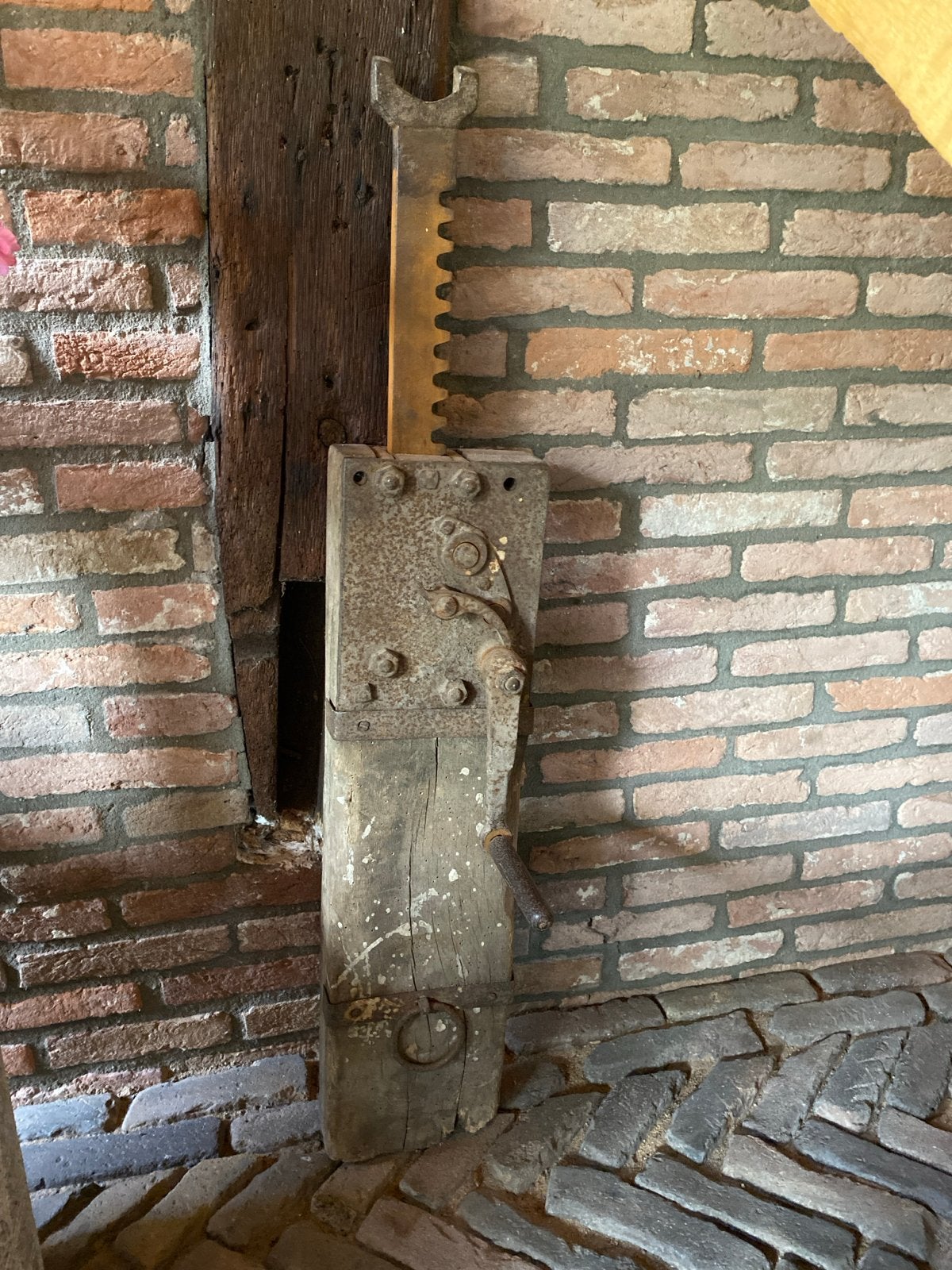 Antieke houten dommekracht - Eiken massief, Antiek en Kunst, Ophalen