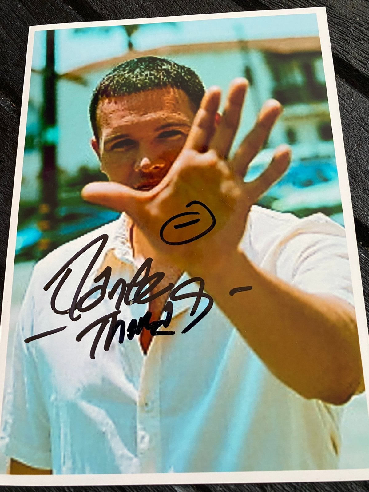 Filmster handtekening dante thomas, Ophalen of Verzenden, Zo goed als nieuw, Foto of Kaart