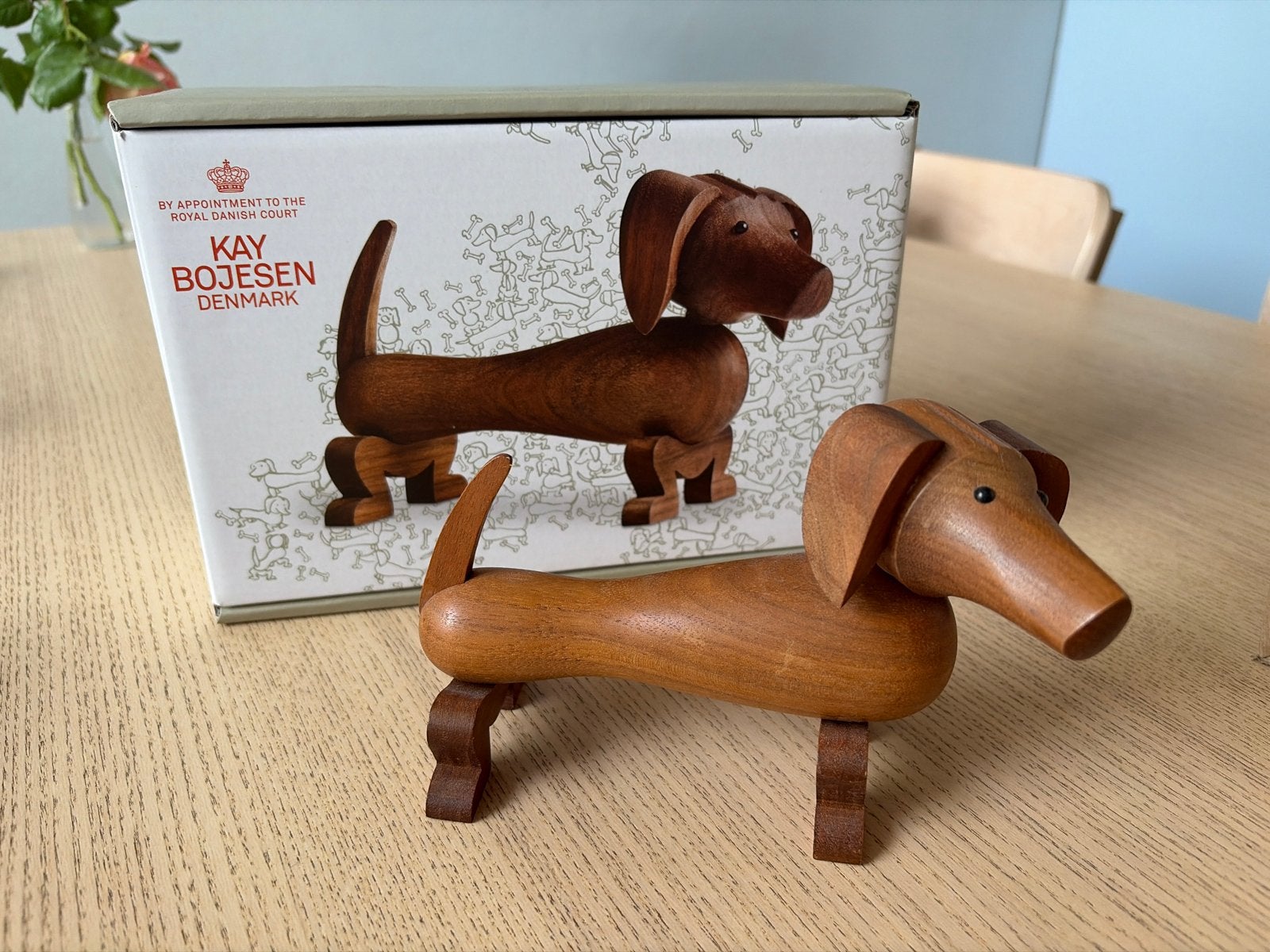 Kay Bojesen Teckel Houten Hond - Walnoot, Hout, Ophalen of Verzenden, Zo goed als nieuw, Scandinavisch