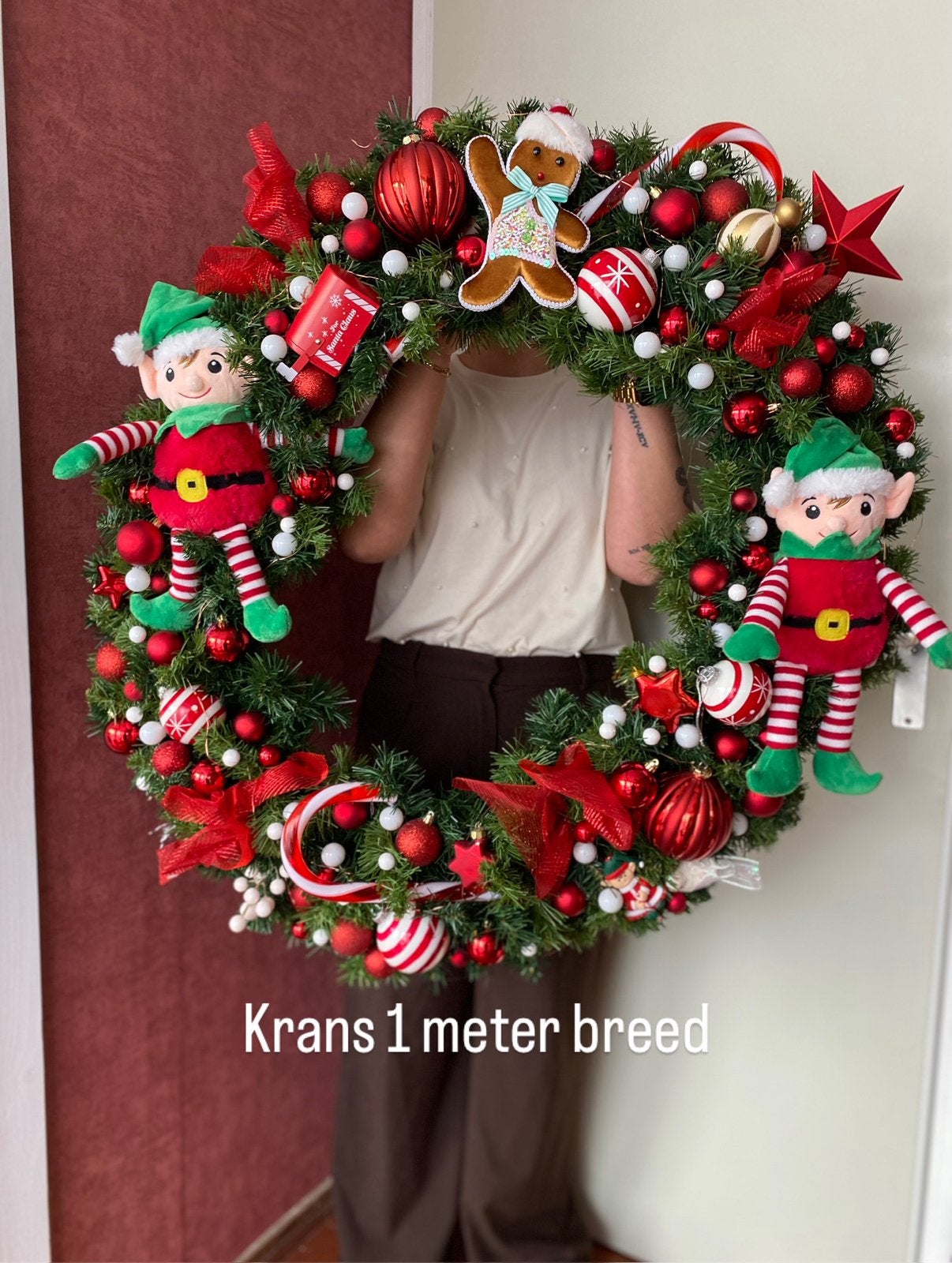 Grote kerstkrans, Ophalen, Nieuw