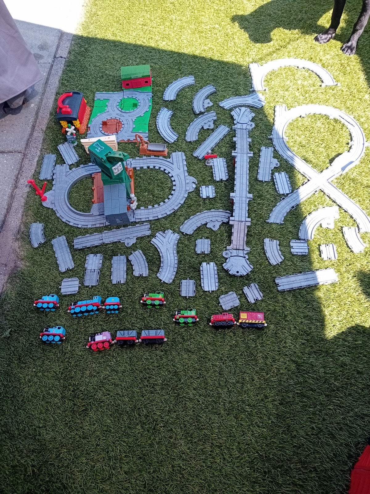 Thomas & Friends Treinset met Cranky de Kraan en treinen, Ophalen of Verzenden