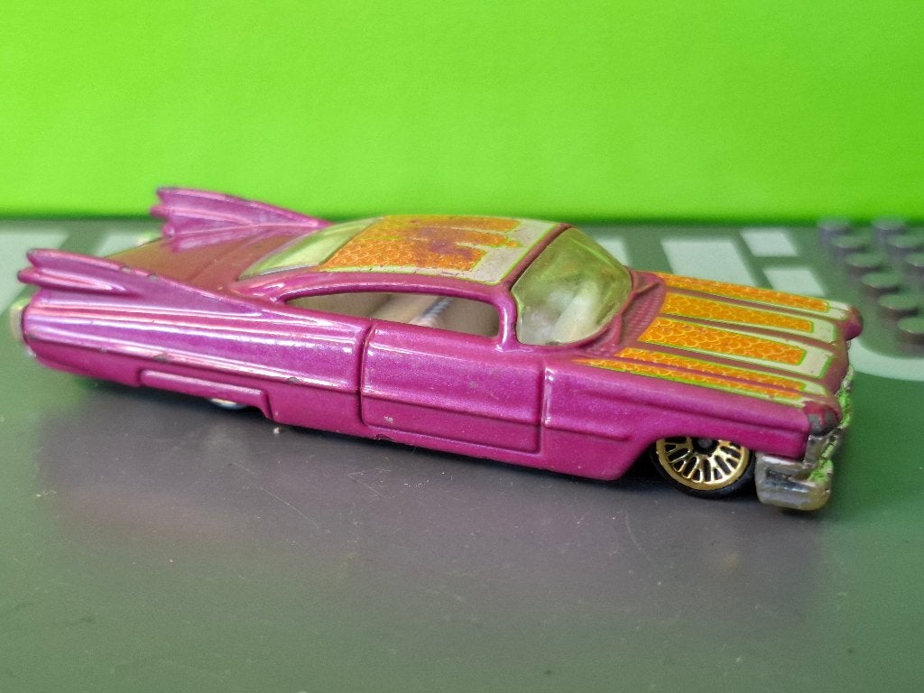 Hotwheels - Custom 1959 Cadillac [paars] 1/64 1, Ophalen of Verzenden, Nieuw, Auto