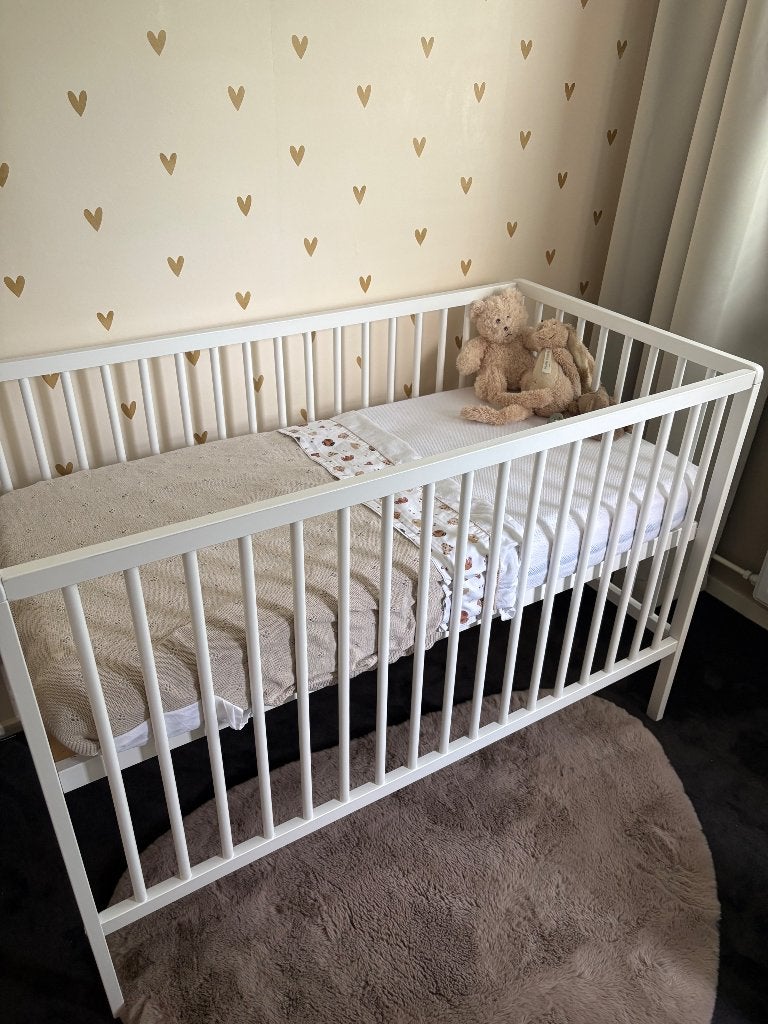Europe Baby Ledikant 60x120 cm met aerosleep matras, Ophalen, Zo goed als nieuw, Minder dan 140 cm, Matras
