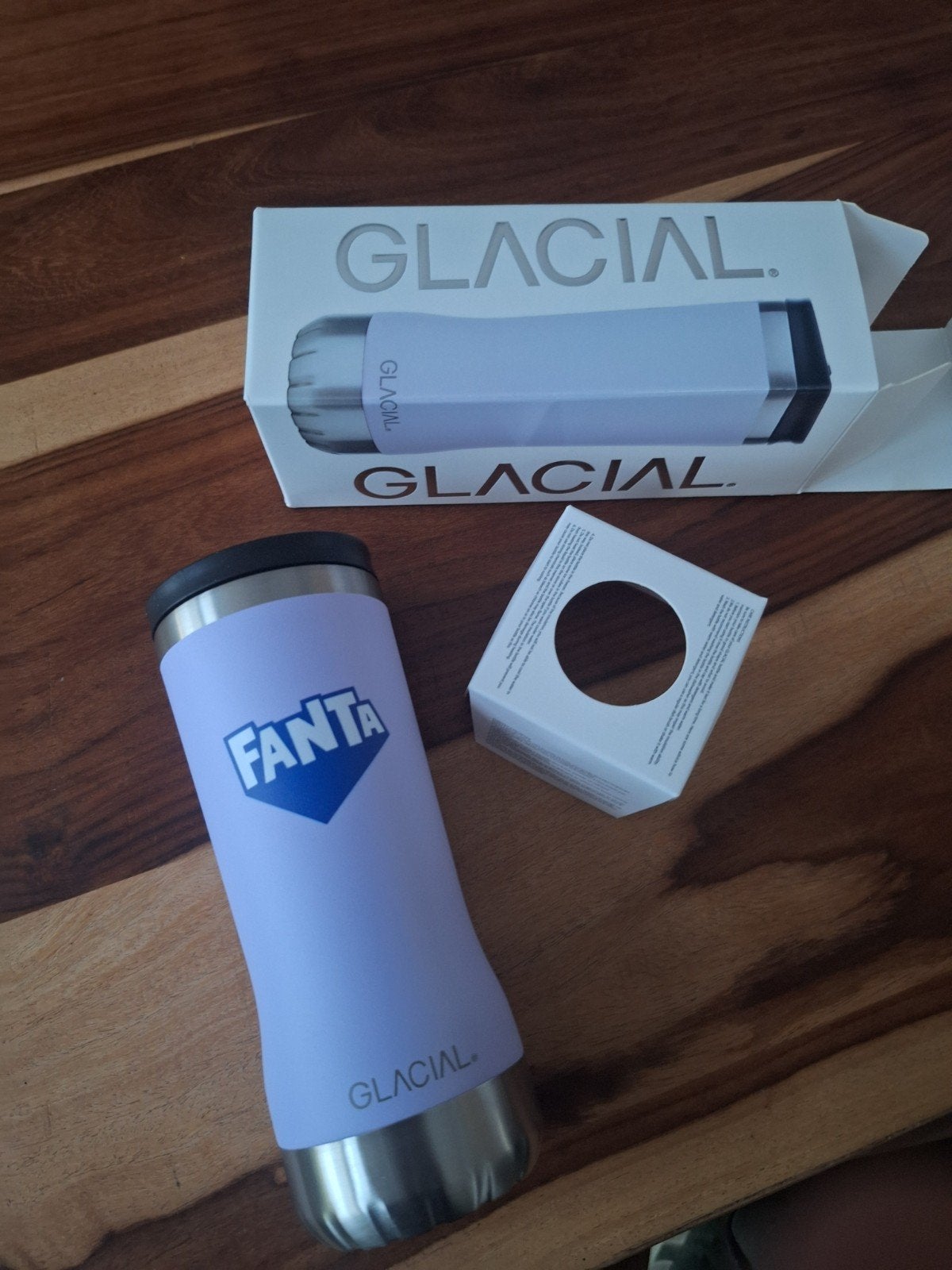 Glacial Fanta thermosfles - Nieuw in doos, Overige typen, Paars, Nieuw, Ophalen of Verzenden
