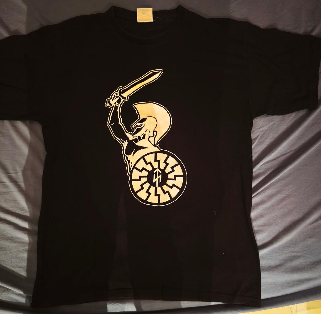 T Shirt Spartan Warrior Maat L, Verzenden, Zo goed als nieuw, Maat 52/54 (L), Zwart