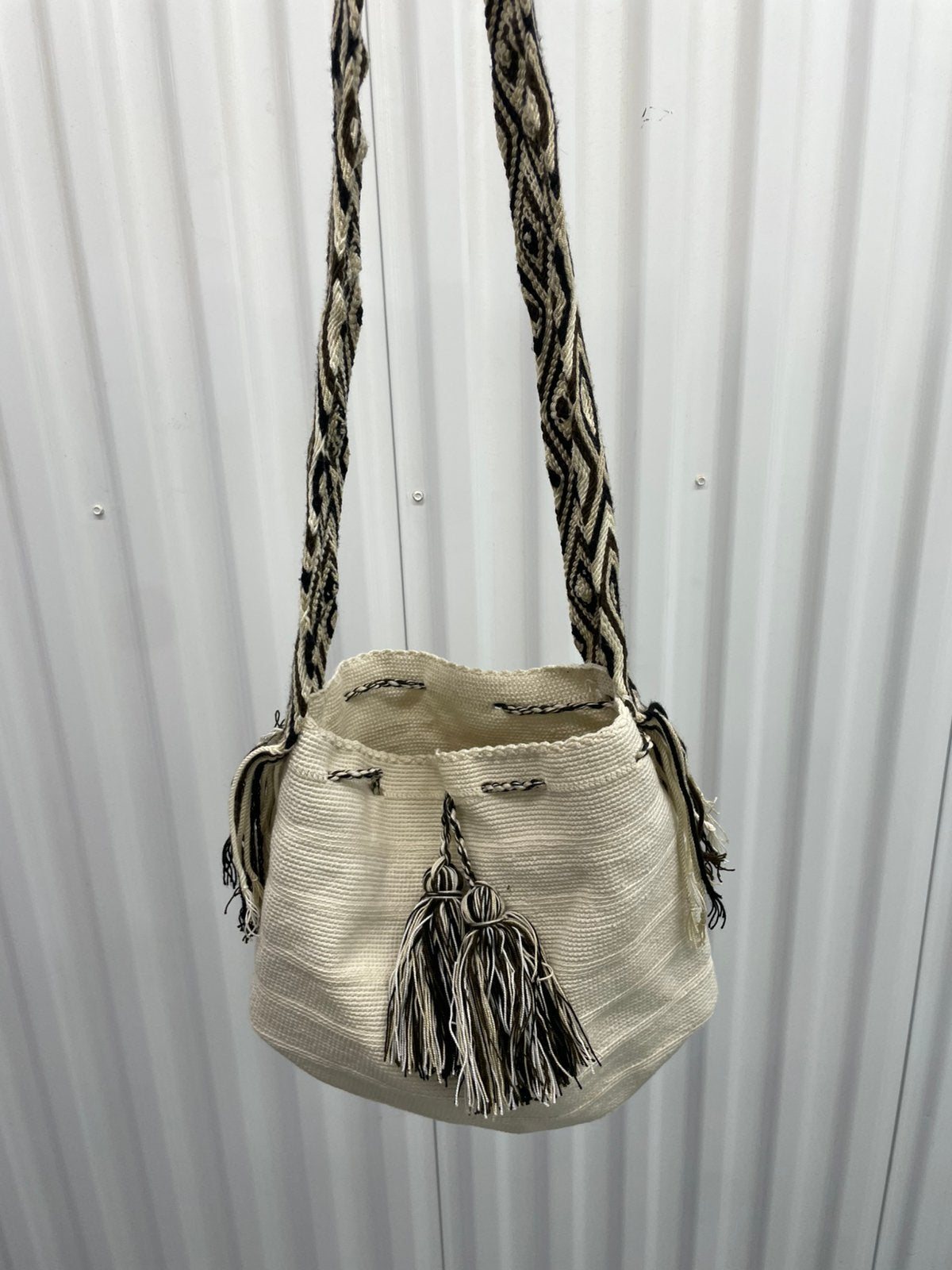 Beige WAYUU mochilla schoudertas / handtas, Ophalen of Verzenden, Gebruikt, Beige