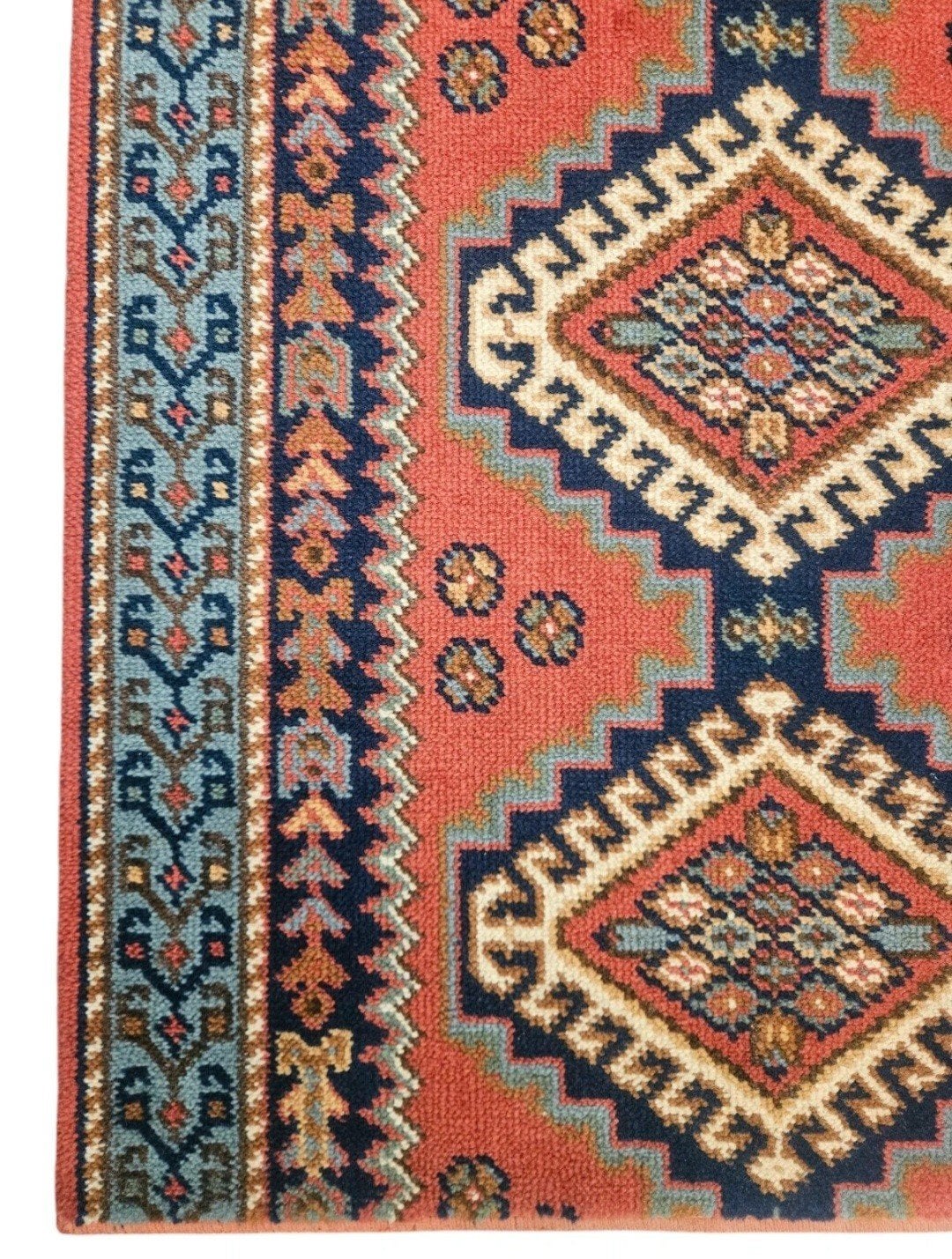 Vintage Perzisch wol tapijt loper Kazak medallions 71x337cm, Geel, 200 cm of meer, Www.hypepopup.nl, Zo goed als nieuw