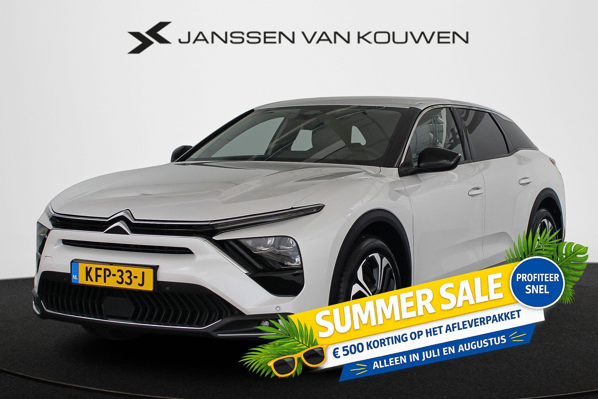 Citroen C5 X 1.2 PureTech Plus Automaat Leder Voorruitverwar, Auto's, Citroën, 745 kg, Gebruikt, 1199 cc, Leder en Stof