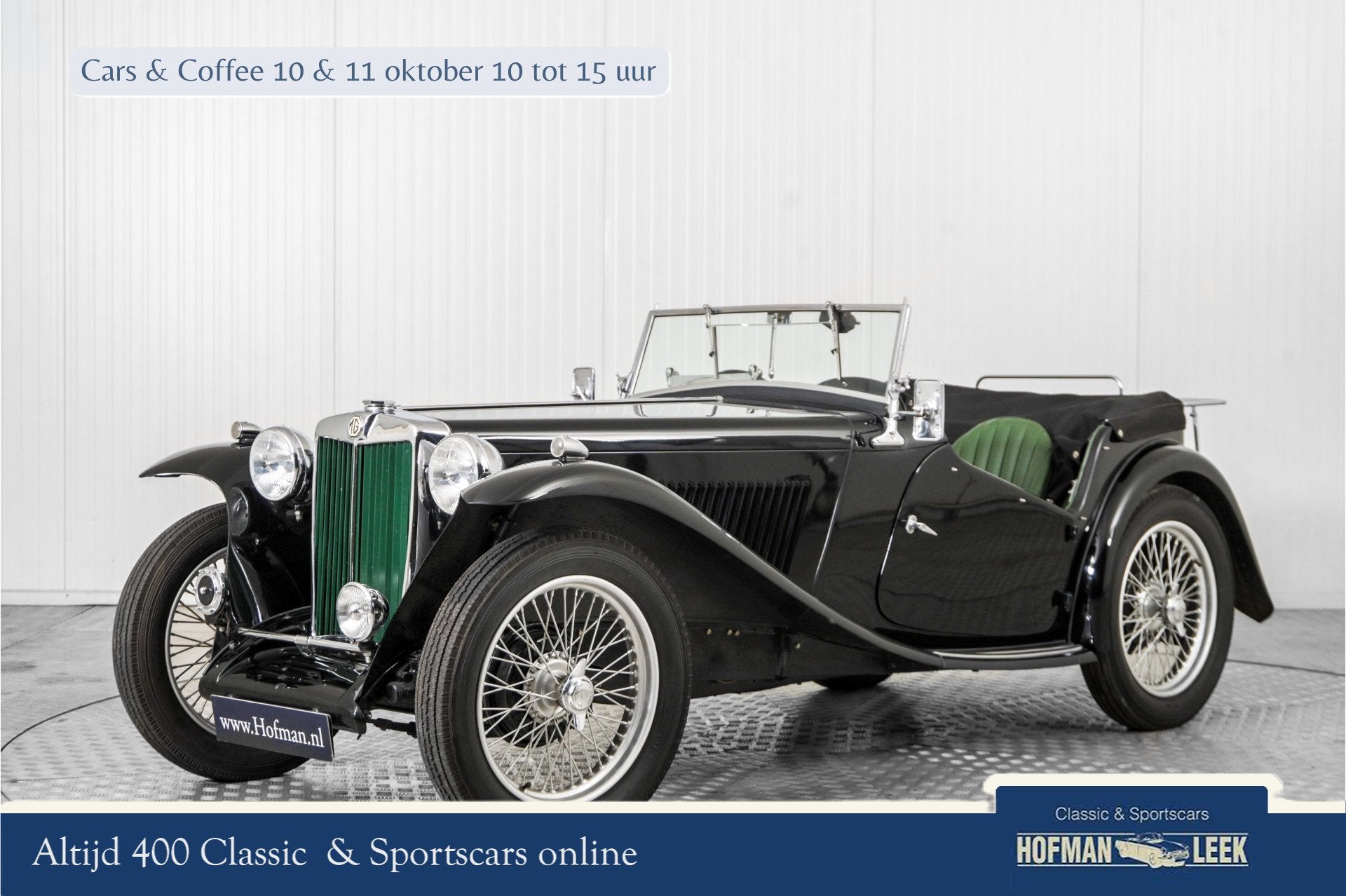 MG TC 1400cc met vijf versnellingsbak (bj 1947), Auto's, Overige modellen, 4 cilinders, Cabriolet, Zwart