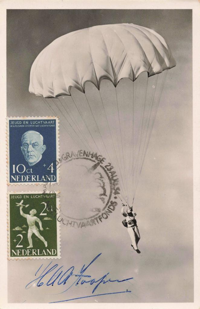 Ballonsport Parachutesport Jeugd en Luchtvaart B3345, Verzamelen, Ophalen, 1940 tot 1960, Gelopen, Zuid-Holland