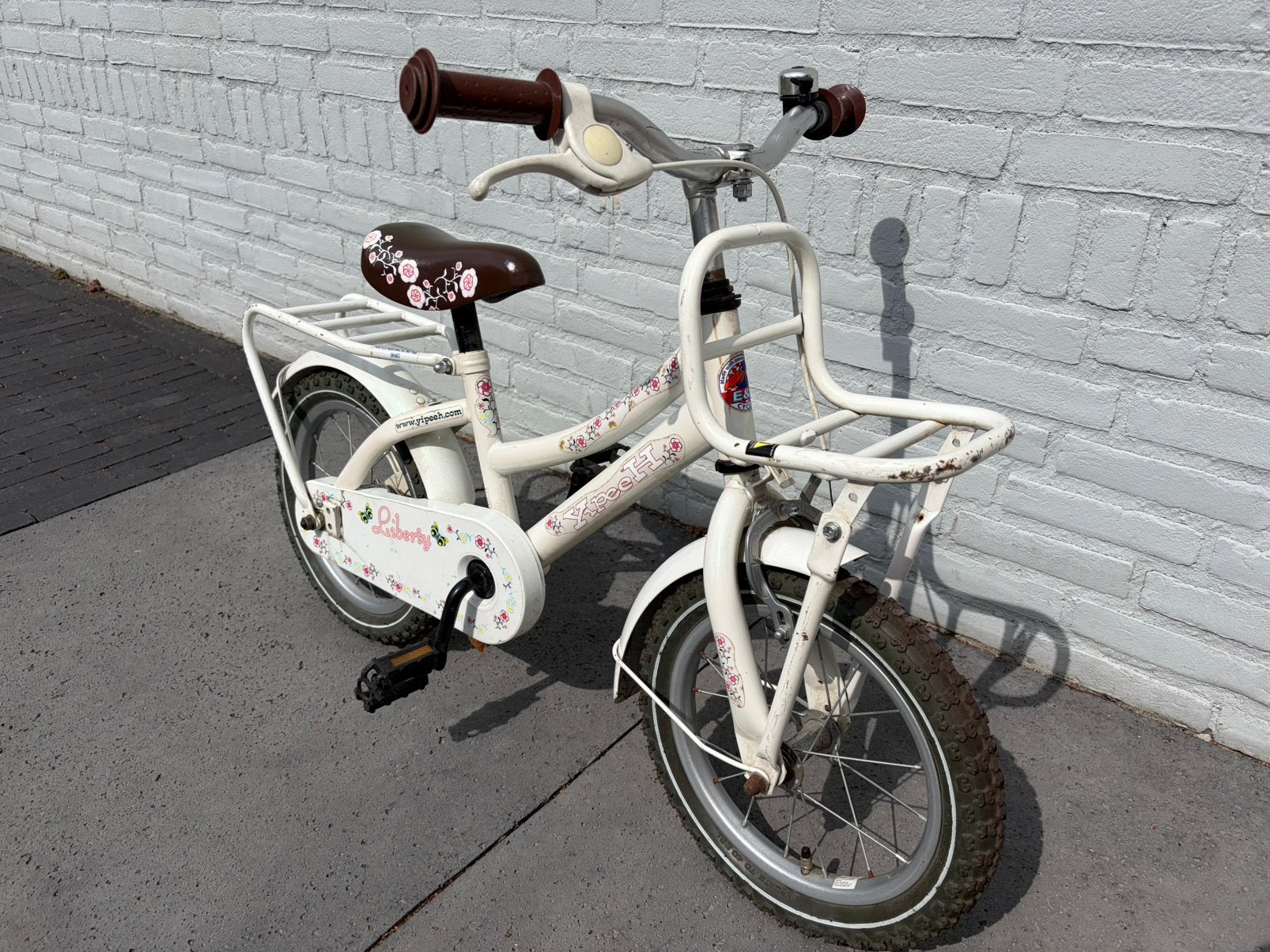 Yipeeh kinderfiets 14inch, Ophalen, Gebruikt, Terugtraprem
