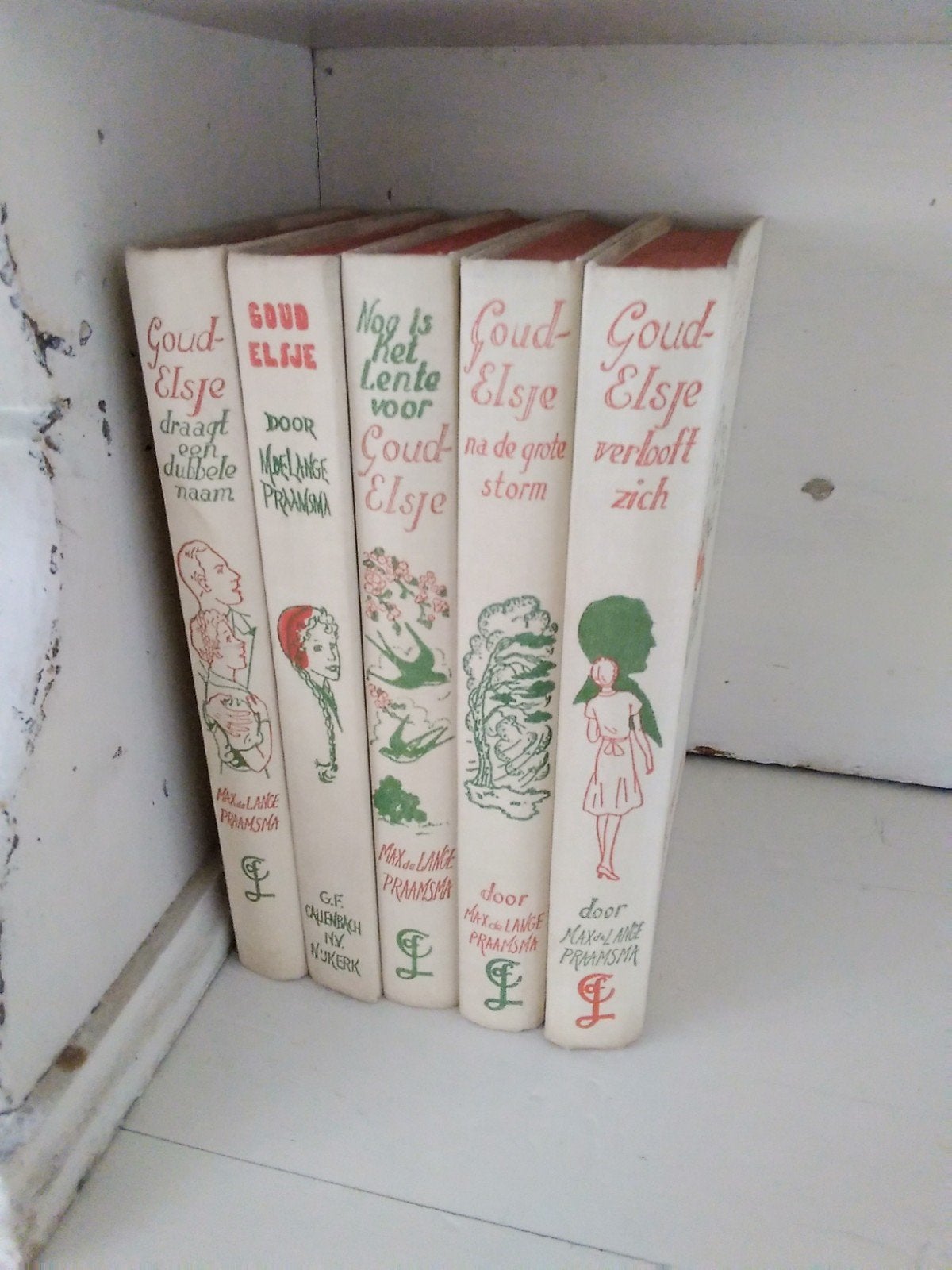 5 Vintage Boeken - Goud Elsje Serie - Max de Lange Praamsma, Ophalen of Verzenden, Gelezen, Max de Lange Praamsma, Fictie algemeen