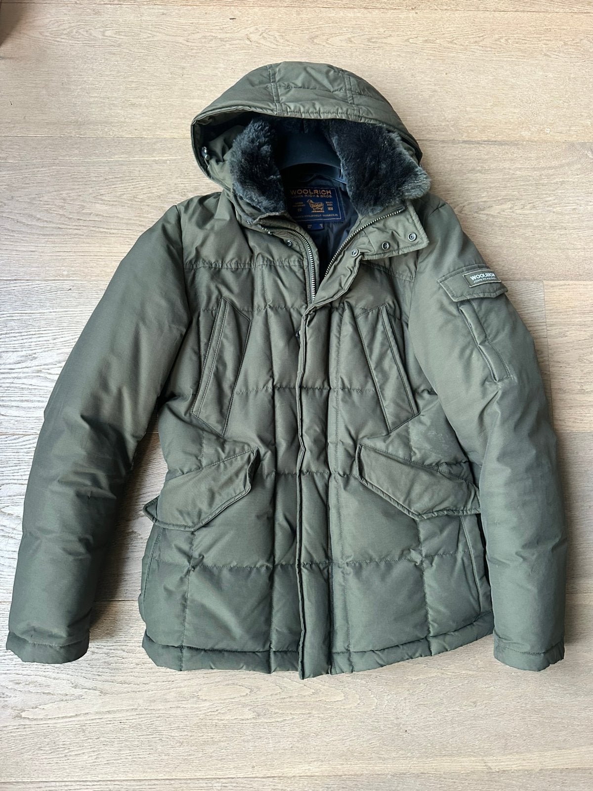 Woolrich jas, Ophalen of Verzenden, Gedragen, Maat 36 (S), Groen