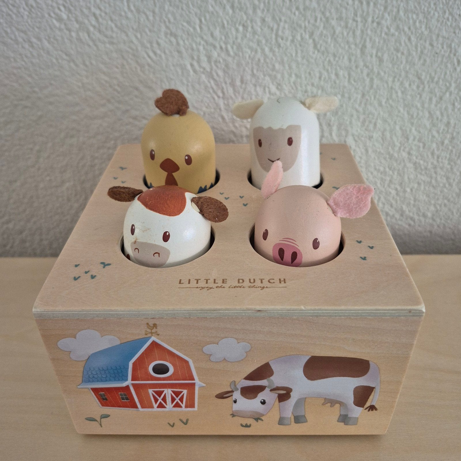 Little Dutch Farm pop-up dierengeluiden, Ophalen of Verzenden, Gebruikt, Overige typen, Met geluid