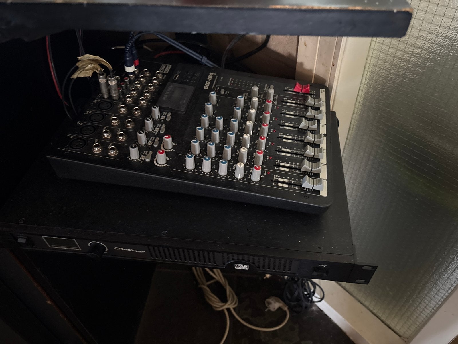Mengpaneel met versterker - Ideaal voor kleine evenementen, Muziek en Instrumenten, Mengpanelen, Ophalen, Gebruikt, 5 tot 10 kanalen
