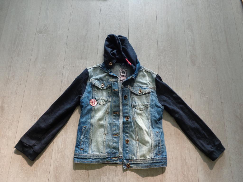 stoere jongensspijkerjas van Vingino, maat 176, Kinderen en Baby's, Ophalen of Verzenden, Gebruikt, Jongen, Jas