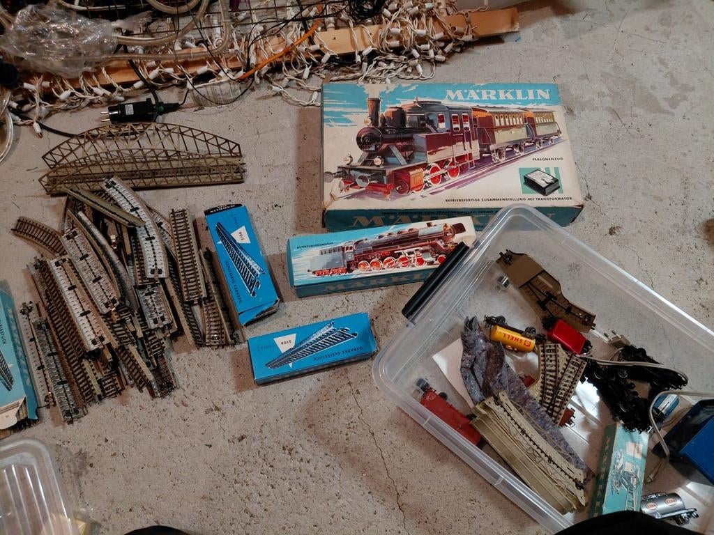 Marklin HO treinen verzameling, Wisselstroom, Gebruikt, Rails, Ophalen of Verzenden