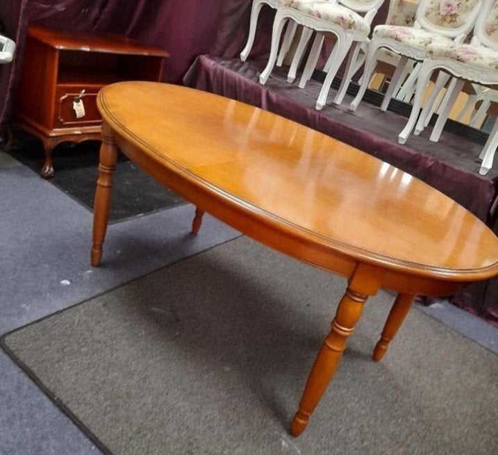 Kersen houten ovaale uit trek eet tafel, Ophalen