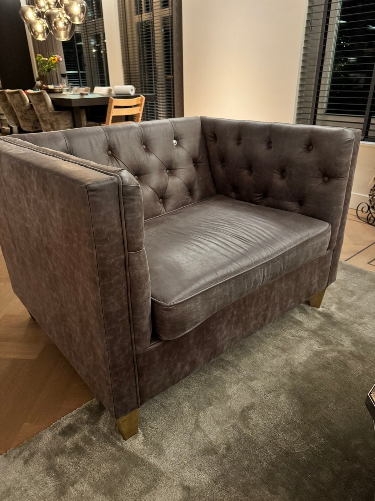 2 fauteuils van Riviera Maison, Ophalen, Gebruikt, 75 tot 100 cm, Leer
