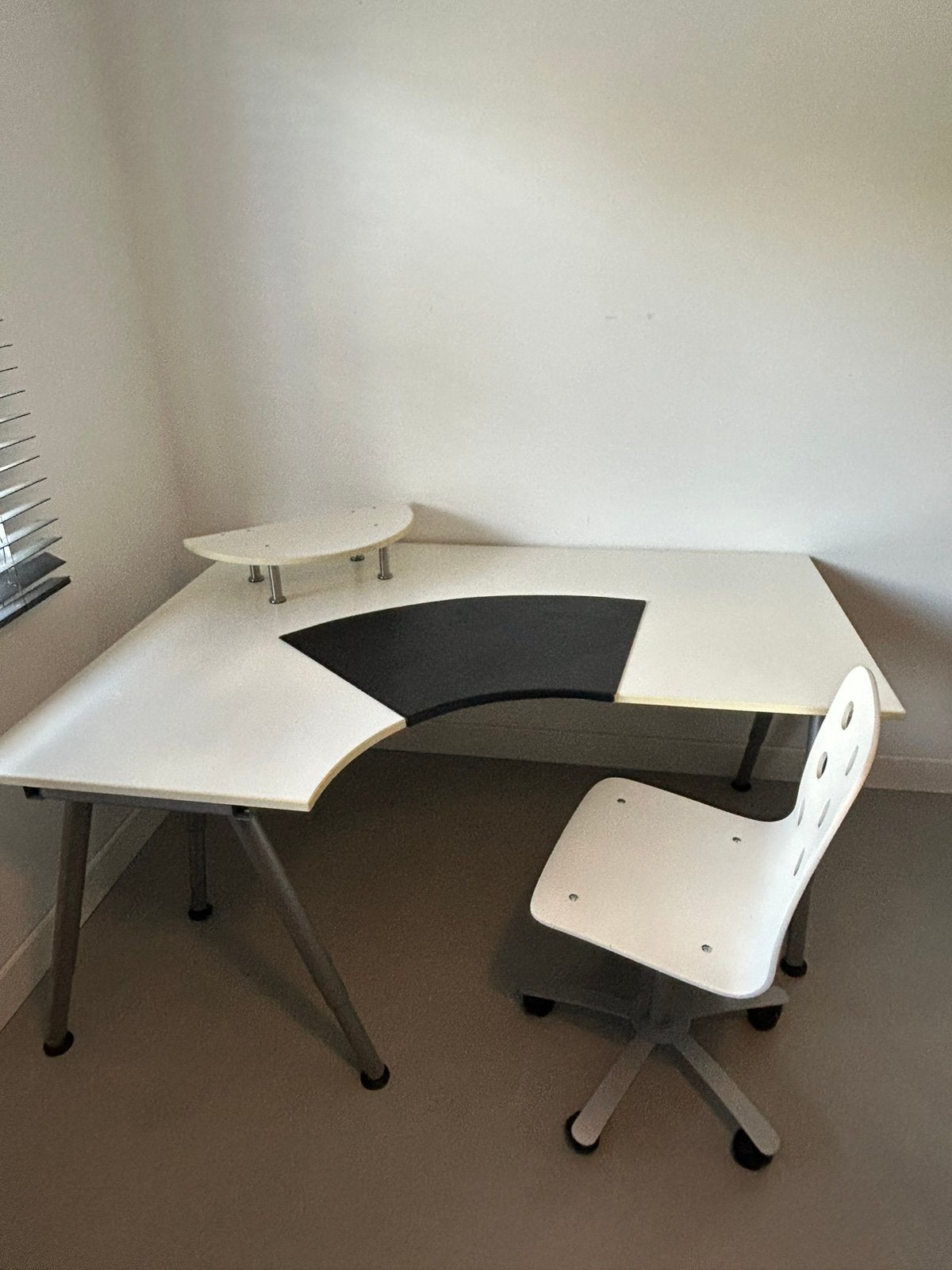 Bureau & bureastoel - Ikea, Ophalen, Gebruikt, IKEA, Wit