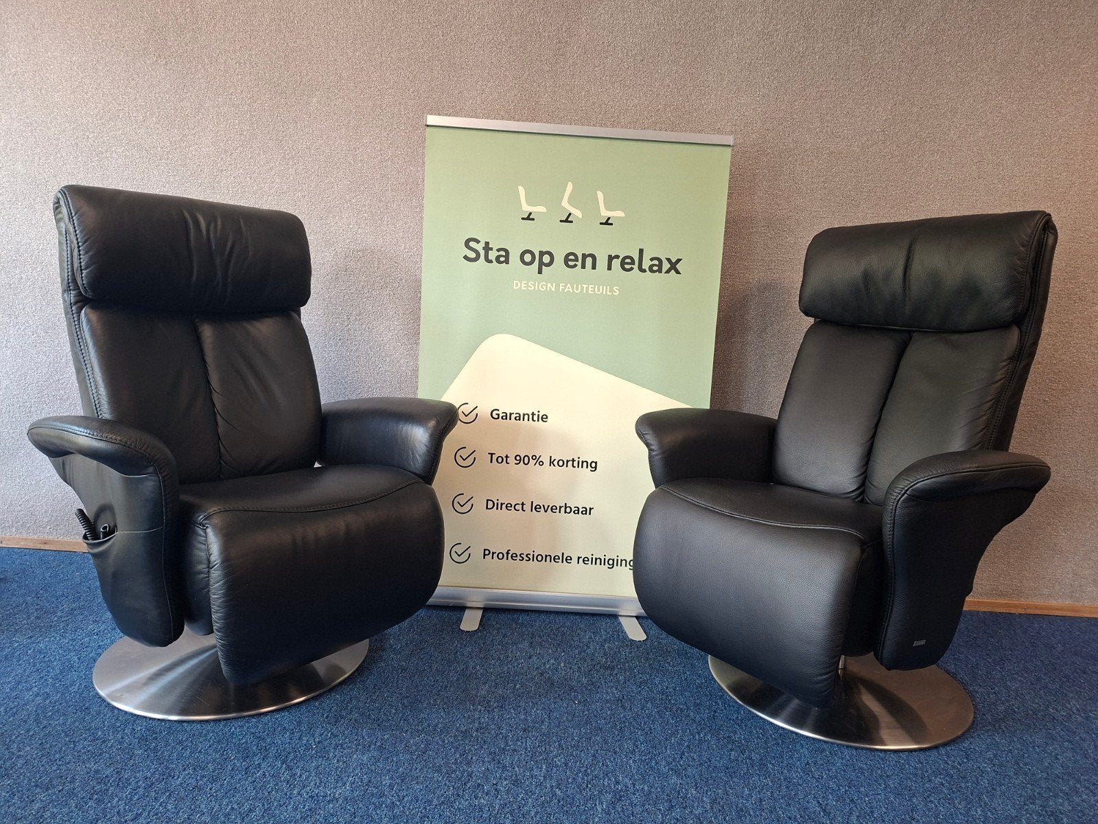 Set sta op relax fauteuils Meubelzorg Sublime Als Nieuw!, Ophalen of Verzenden, Zo goed als nieuw, Staopenrelax@gmail.com, Sta-op-en-relax
