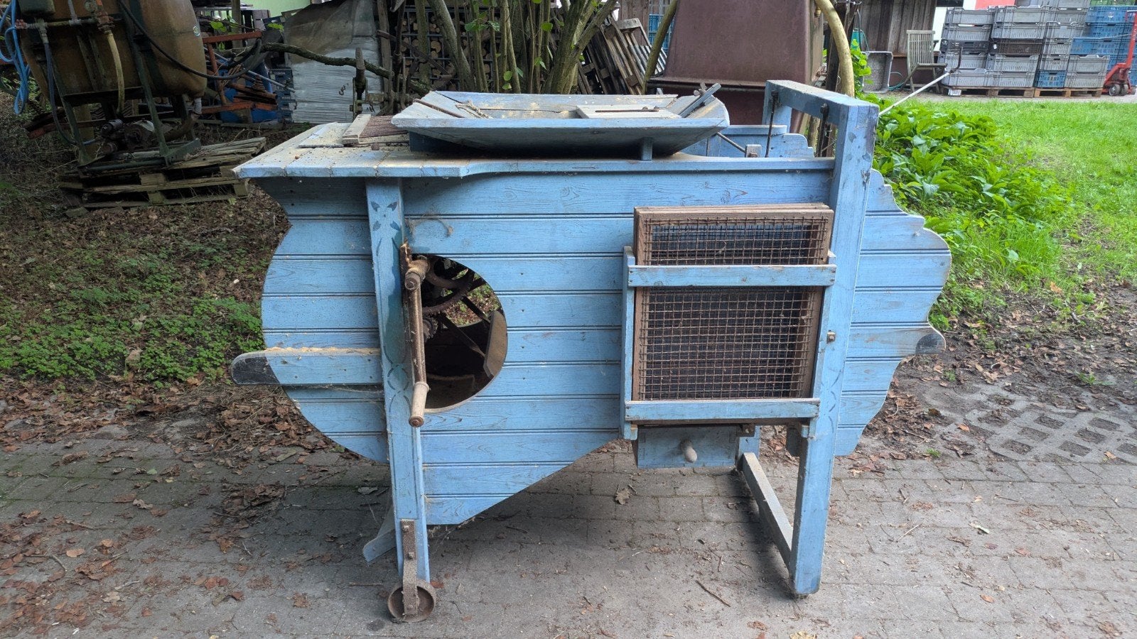 Gratis mooie oude wanmolen/zeefmachine werkend!, Antiek en Kunst, Ophalen
