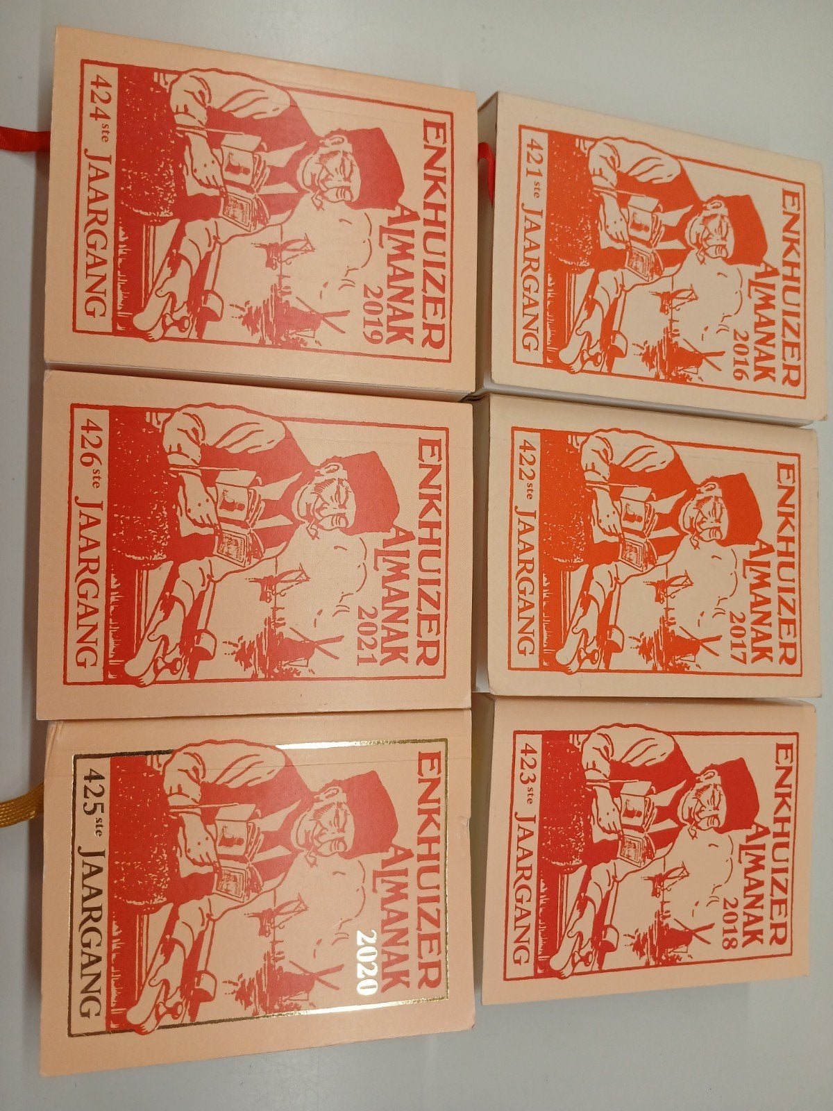 6 stuks Enkhuizer almanak 2016 t/m 2021, Ophalen of Verzenden