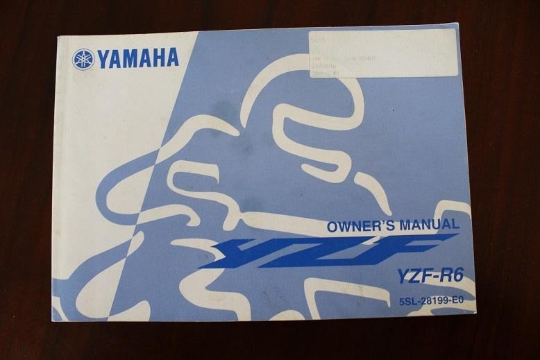 Yamaha YZF-R6 2002 motorcycle owner's manual  YZF, Motoren, Handleidingen en Instructieboekjes, Ophalen of Verzenden, Yamaha