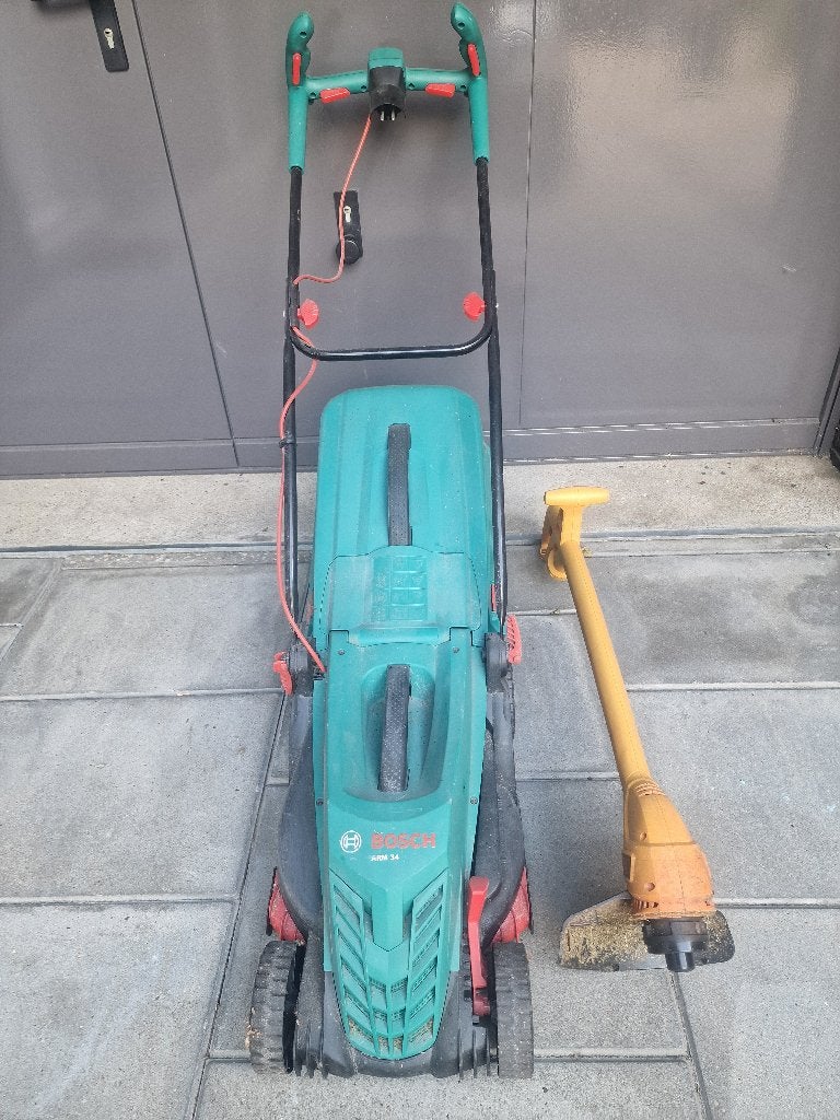 Bosch ARM 34 Elektrische Grasmaaier - Gebruikt, Ophalen, Cirkelmaaier, Elektrische grasmaaier, Elektrische starter