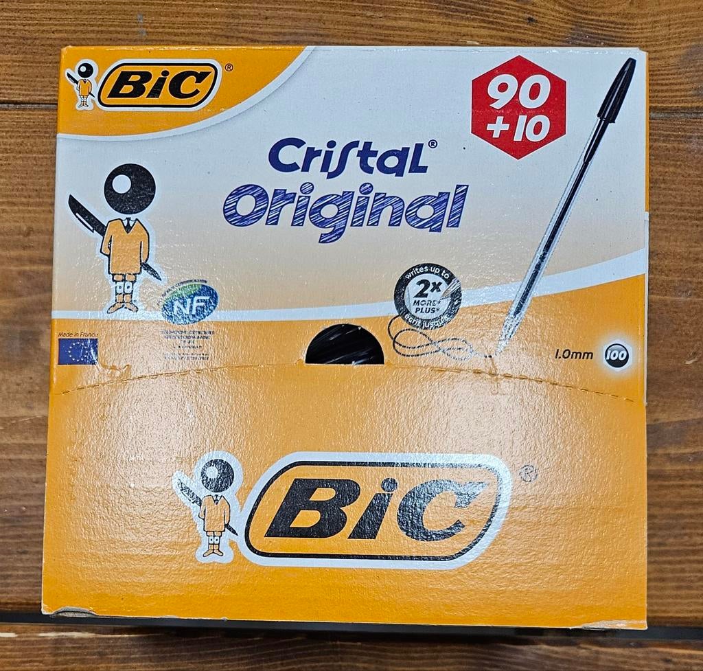 Zwarte bic balpennen 100 stuks, Ophalen of Verzenden
