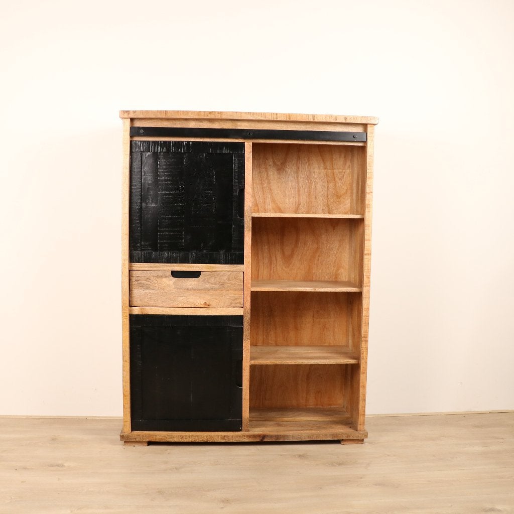 Kast van mangohout 110x145 cm | industrieel, Ophalen, Nieuw, Mangohout