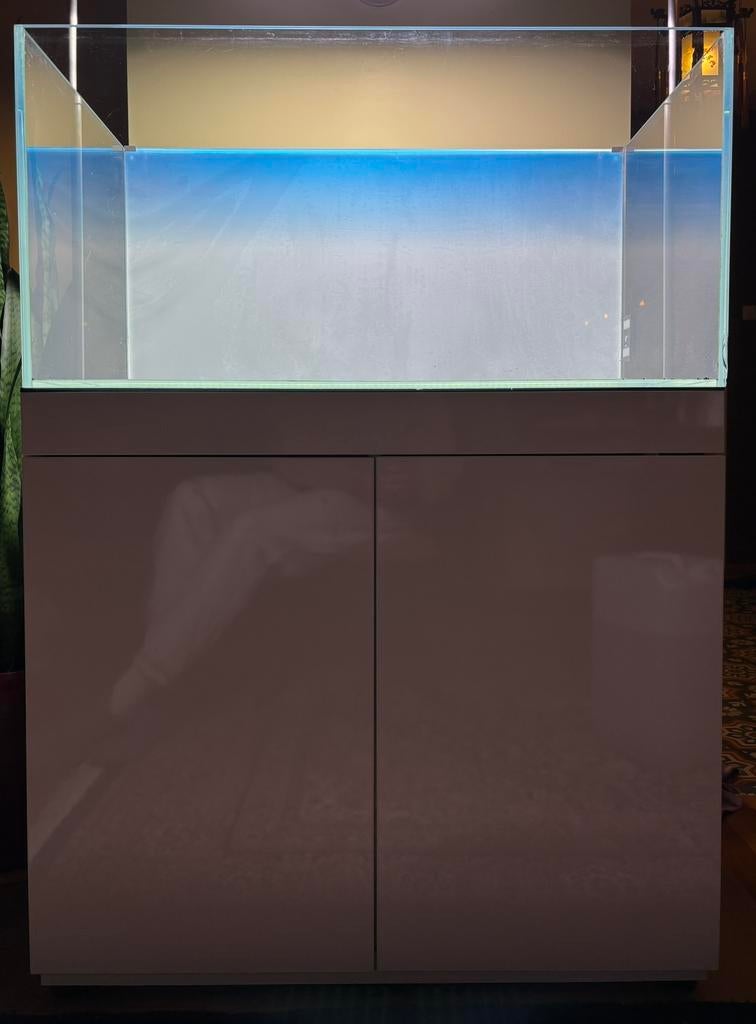 ILA hoogglans wit aquariumkast 90P, Dieren en Toebehoren, Vissen | Aquaria en Toebehoren, Ophalen, Gebruikt, Leeg aquarium
