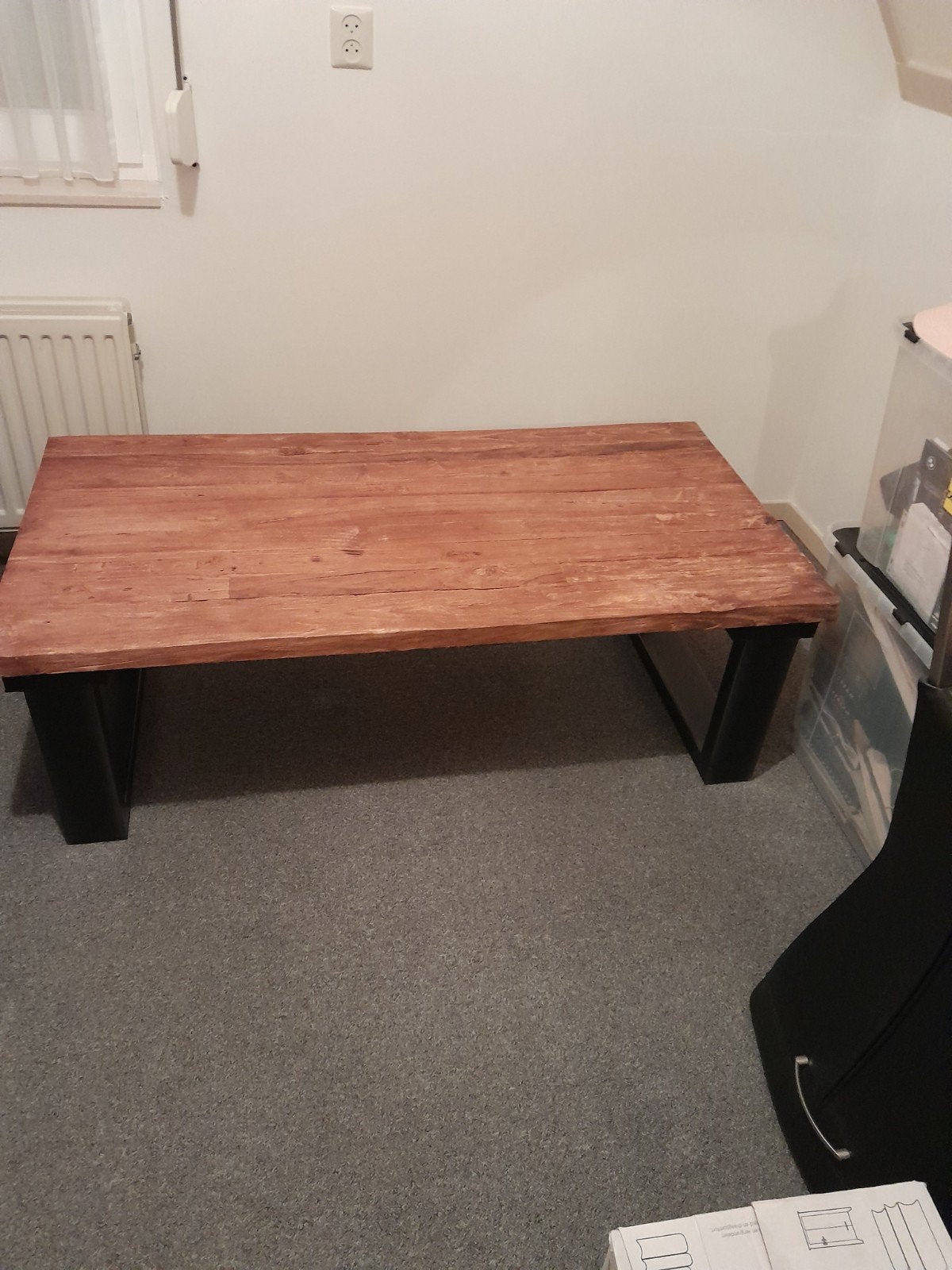 Te Koop: Salontafel 135x70 Teak Mix Rough, Ophalen, 50 tot 100 cm, Zo goed als nieuw, Rechthoekig