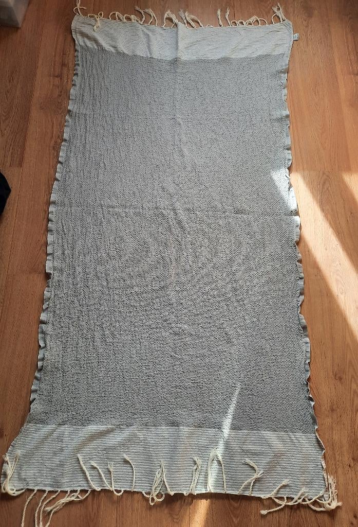 Fouta / Hamamdoek coton grijs, Huis en Inrichting, Ophalen of Verzenden, Zo goed als nieuw, Grijs, Overige typen