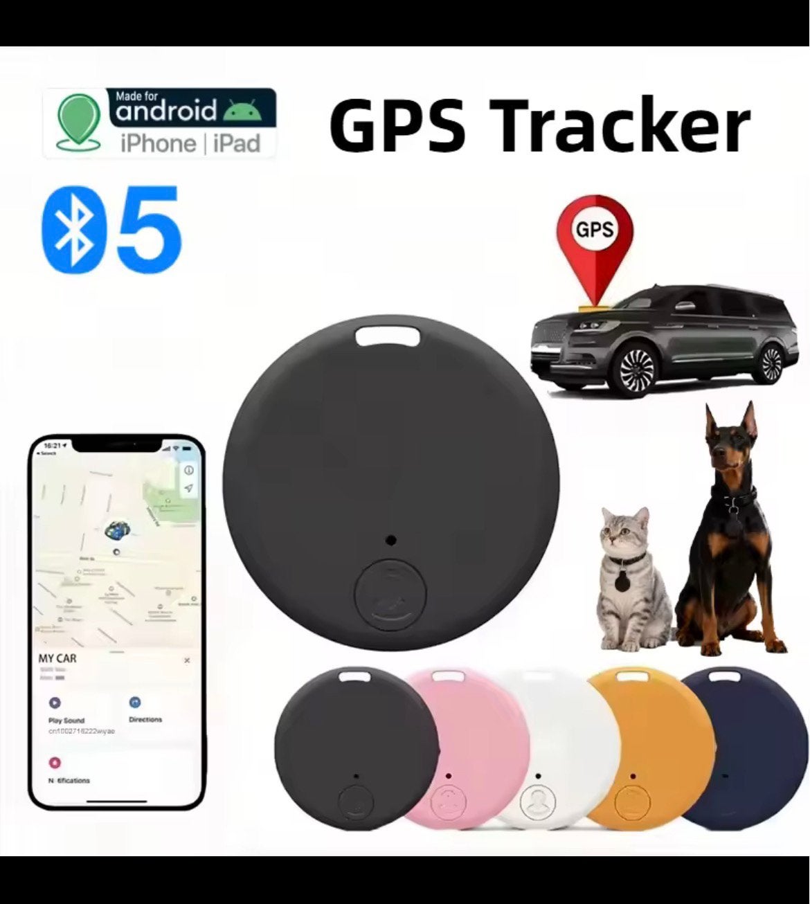 GPS-tracker Bluetooth 5.0 Anti-verlies, Ophalen of Verzenden, Nieuw, Overige merken