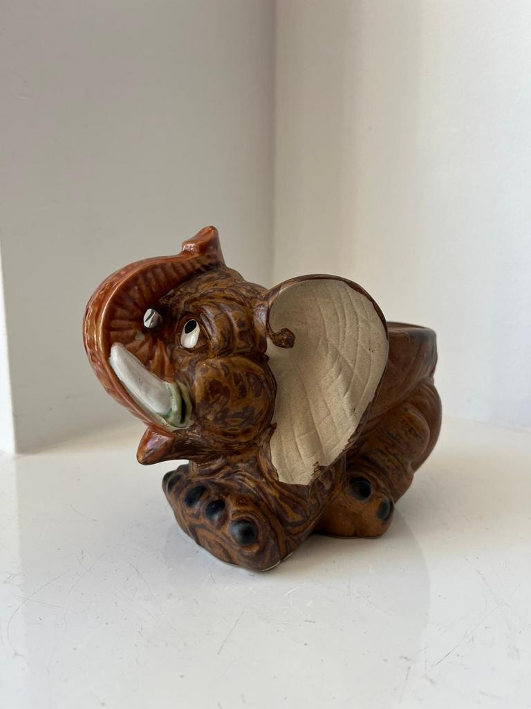 Japanse keramische olifant bloempot, Antiek en Kunst, Antiek | Keramiek en Aardewerk, Verzenden